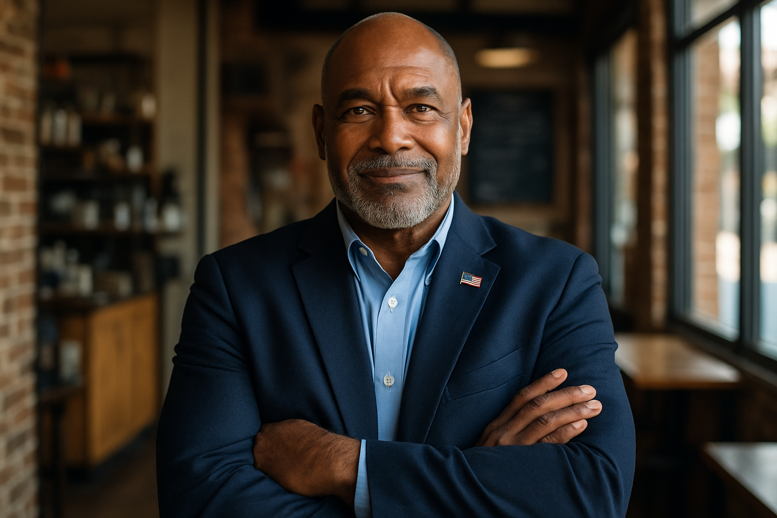 confident military veteran business owner, national veterans small business week