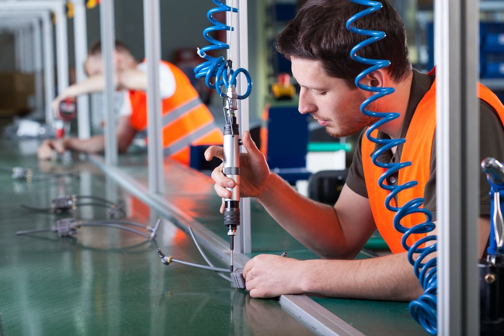 precision work on production line