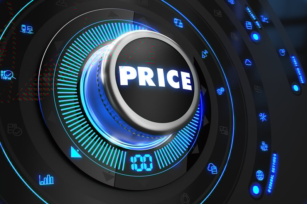 price icon on a colorful dial, 8 strategies for raising prices
