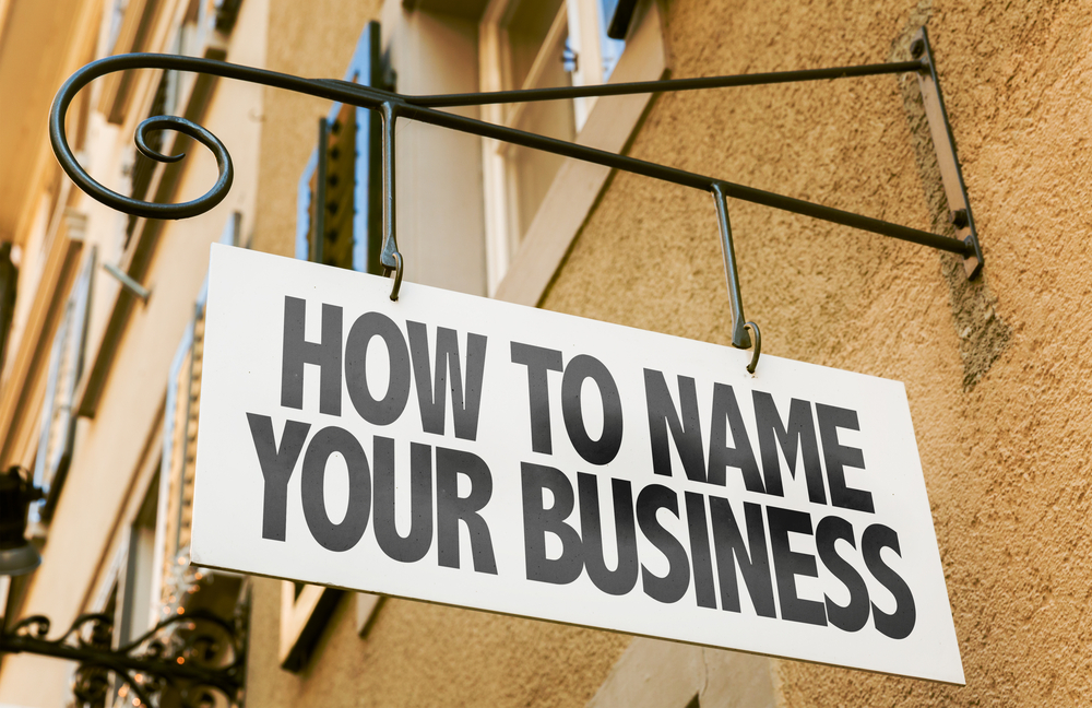 sign on outside of business, how to choose a business name